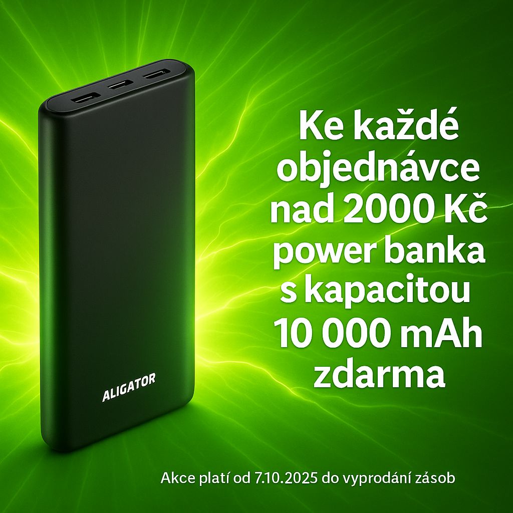 Powerbanka zdarma k objednávce nad 2000 Kč